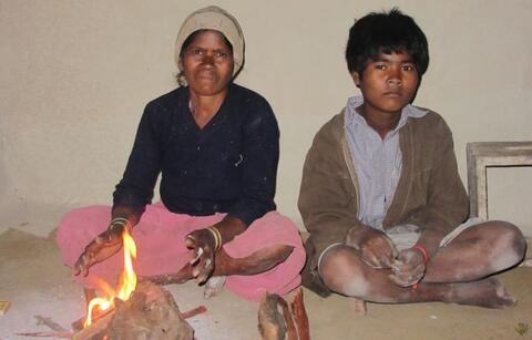 Bharia woman and boy